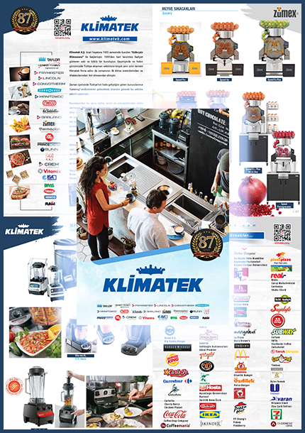 2022 Ürün Kataloğu - Klimatek endüstriyel mutfak ekipmanlarının ithalatı ve dağıtımında Türkiye'nin en eski ve tecrübeli şirketidir
